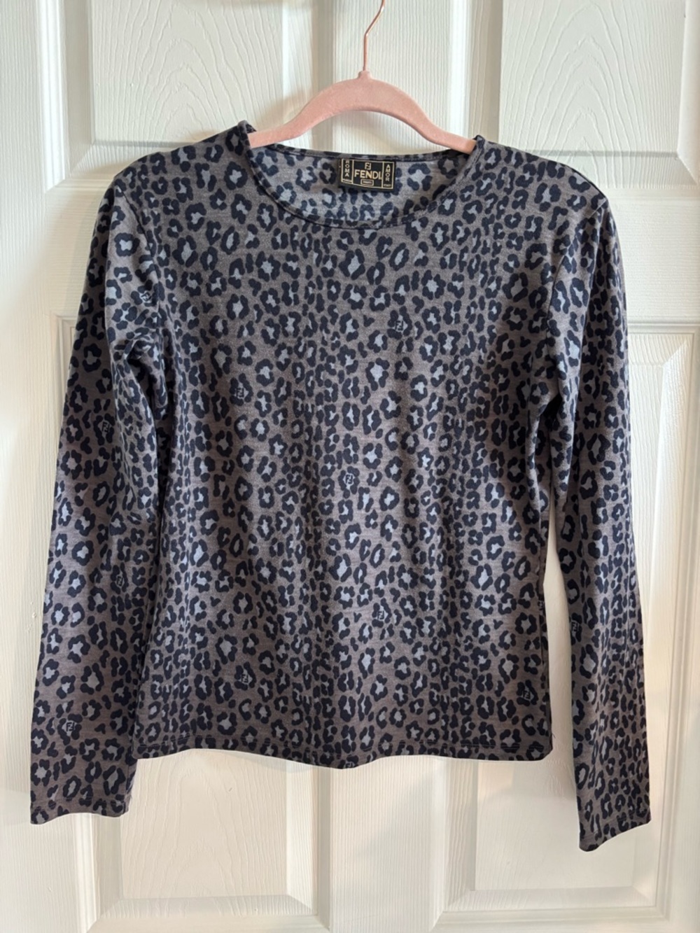 FENDI Vintage Animal Print Top Size Medium - Picture 1 of 7